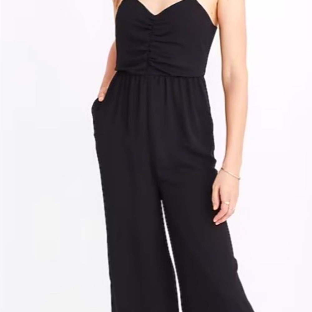 Madewell Ruched Jumpsuit Black